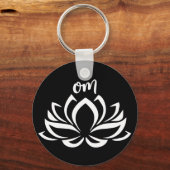 Lotus Om White Sleutelhanger (Achterkant)