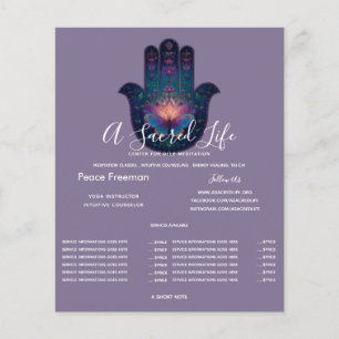 Lotus Ontwaken Hamsa Hand Ontwerp Flyer