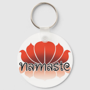 Lotus Oranje Sleutelhanger