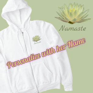 Lotus Pastel Gele Waterlelie Bloemen Namaste Hoodie