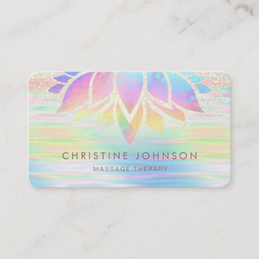 Lotus Pastel Rainbow Design Visitekaartje (Voorkant)