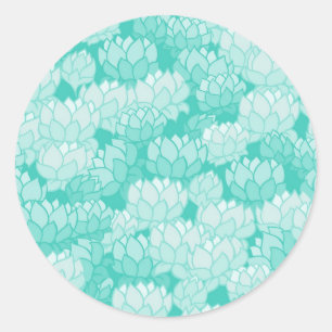 Lotus patroon 2 ronde sticker