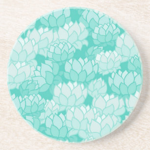 Lotus patroon 2 zandsteen onderzetter