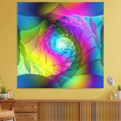 Lotus Pattern Glass Art 2A Canvas Afdruk (Insitu (Woonkamer))