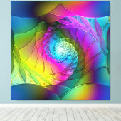 Lotus Pattern Glass Art 2A Canvas Afdruk (Insitu (Houten vloer))