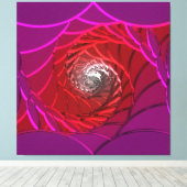 Lotus Pattern Glass Art 2B Canvas Afdruk (Insitu (Houten vloer))