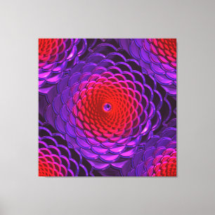 Lotus Pattern Glass Art 3A Canvas Afdruk