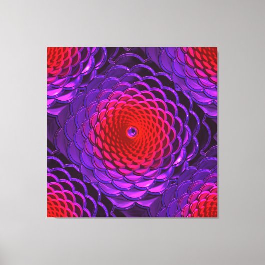 Lotus Pattern Glass Art 3A Canvas Afdruk (Voorkant)