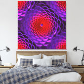 Lotus Pattern Glass Art 3A Canvas Afdruk (Insitu (Slaapkamer))