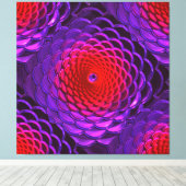 Lotus Pattern Glass Art 3A Canvas Afdruk (Insitu (Houten vloer))