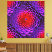 Lotus Pattern Glass Art 3A Canvas Afdruk (Insitu (Woonkamer))