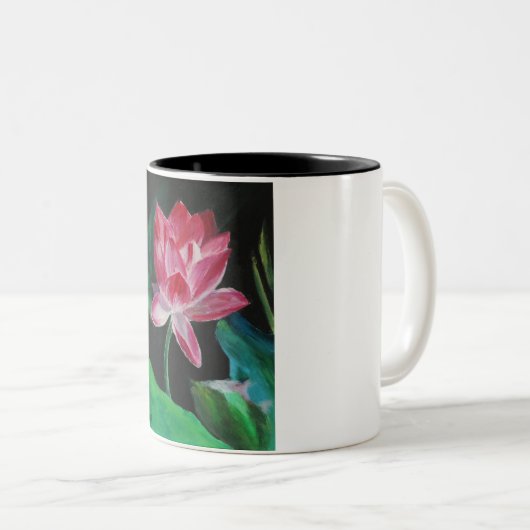 Lotus peinture Mug (Devant droit)