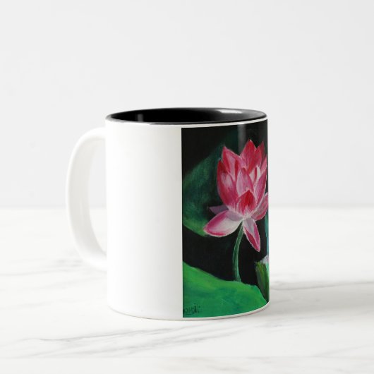 Lotus peinture Mug (Devant gauche)