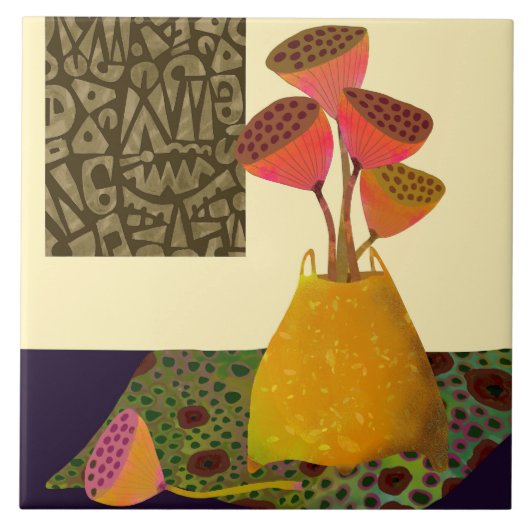 Lotus Pod Ceramic Kitchen Tegel Tegeltje (Voorkant)