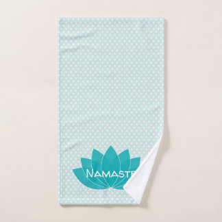 Lotus Polka Dot Yoga Exercice Serviette main