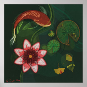 Lotus Pond Poster