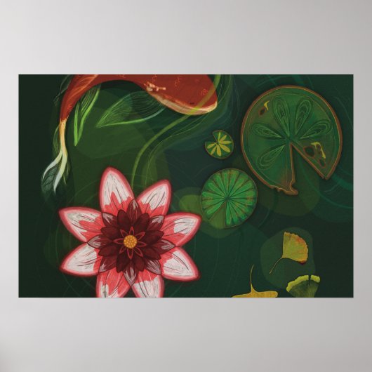 Lotus Pond Poster (Voorkant)