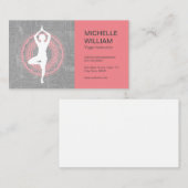 Lotus | Pose de yoga | Carte de visite instructeur (Devant / Derrière)