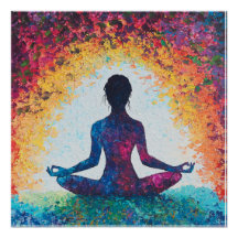 Lotus Pose Glossy Poster: Sereniteit in Bloei