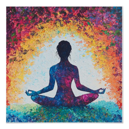 Lotus Pose Glossy Poster : Serenity in Bloom (Devant)