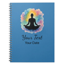 Lotus Pose Waterverf Aura Yoga Custom Notitieboek