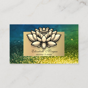 Lotus Professional, Gouden Frame Groen Bokeh Visitekaartje