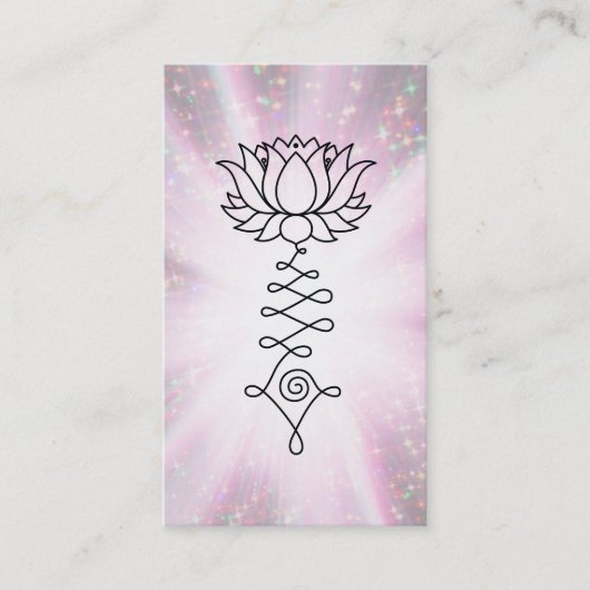 *~* Lotus Rainbow Sparkle Reiki Energy Healing Visitekaartje (Voorkant)