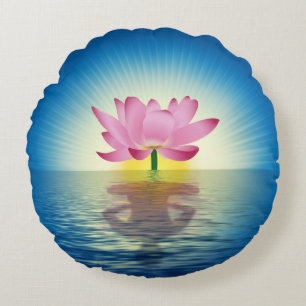 Lotus Reflection Rond Kussen