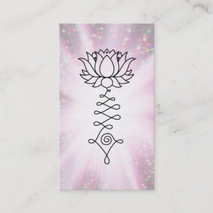 *~* Lotus Reiki Energy Healing Sparkle Rays Visitekaartje