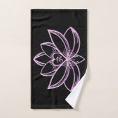 Lotus rose  (Serviette à main)