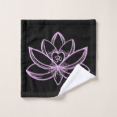 Lotus rose  (Gant de toilette)
