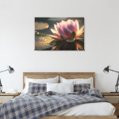 Lotus rose dans la toile légère du matin (Insitu(Chambre))