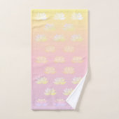 Lotus rose et jaune (Serviette à main)