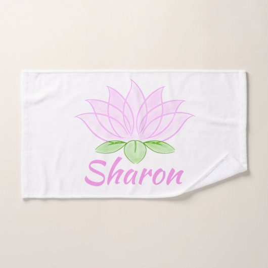 Lotus rose Yoga Exercice Serviette main (Serviette à main)
