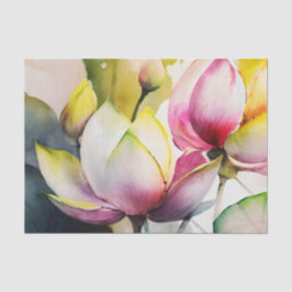 LOTUS roze bloemendecoupage papier