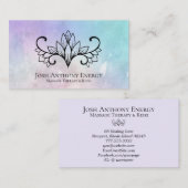 ** Lotus Roze Lavendel Nevel Galaxy Universe Visitekaartje (Voorkant / Achterkant)