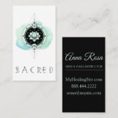 *~* Lotus Sacred Symbol Moon Nirvana Visitekaartje (Voorkant / Achterkant)