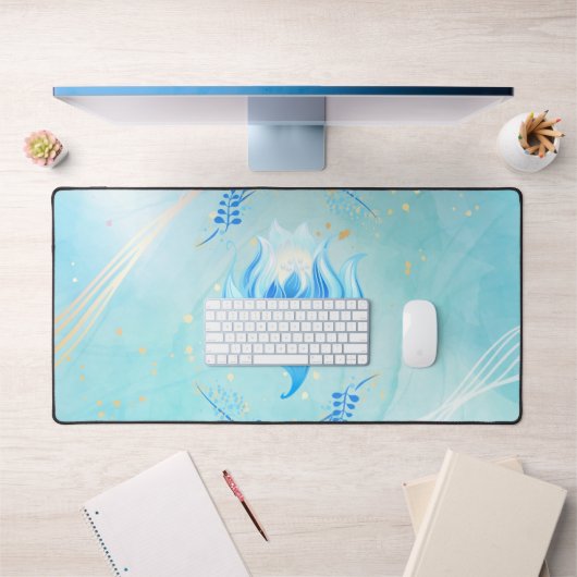Lotus sarcelle céleste – Floral paisible (Bureau 1)