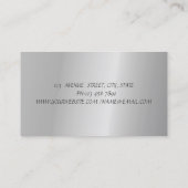 Lotus Silver Confetti Glitter Yoga Instructor Visitekaartje (Achterkant)