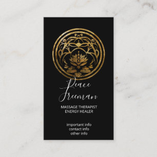 Lotus Stilte Gouden Mandala Ontwerp Visitekaartje