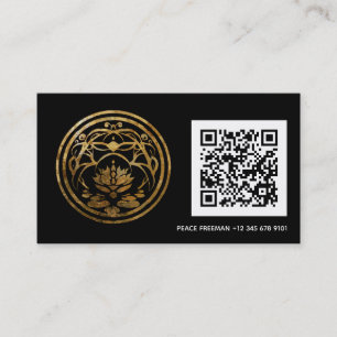 Lotus Stilte Gouden Mandala Ontwerp Visitekaartje