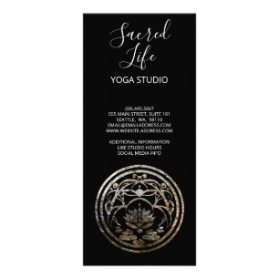 Lotus Stilte Zilver Mandala Ontwerp Reclamekaart