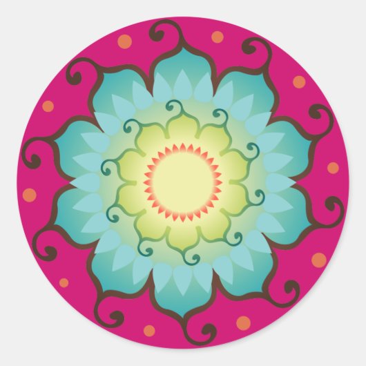 Lotus stralende Stickers (Voorkant)