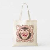Lotus-tas met dankbaarheid tote bag (Achterkant)