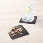 Lotus Vierkante Kartonnen Onderzetter (Insitu)