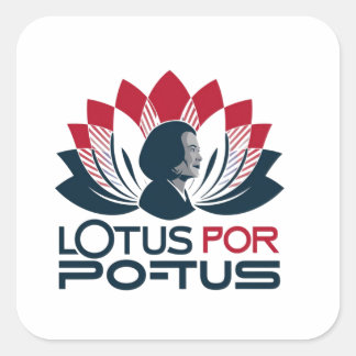 Lotus voor POTUS Kamala Harris 2024 Vierkante Sticker