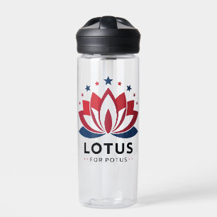 Lotus voor POTUS Kamala Harris 2024 Waterfles
