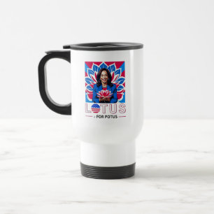 Lotus voor Potus Kamala Harris President Campaign Reisbeker