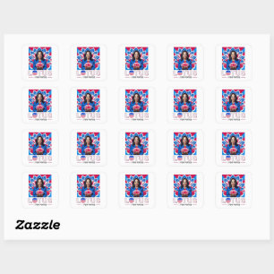 Lotus voor Potus Kamala Harris President Campaign Vierkante Sticker