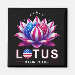 Lotus voor Potus Kamala Harris Trendy Lotus Potus Magneet